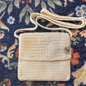 The Sak Off White Crochet Crossbody Bag Small